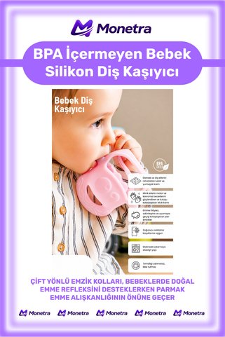 Monetra #SilikonDişKaşıyıcı Bpa İçermeyen Yumuşak Diş Çıkarma Dönemi Kaşıma Karşıtı Silikon Diş Kaşıyıcı