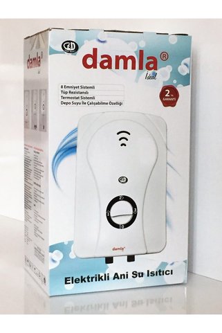 Empressco İdeal Elektrikli Şofben, 7500W, 8 Emniyetli, Banyo İçin Ani Su Isıtıcı