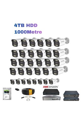 Hsc bilişim 32'Li 5Mp Ip Kamera Seti | Poe | Hikvision Nvr | İç/Dış Mekan | Gece Görüş | Ses Kayıt | İzleme 4Tb