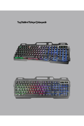 ZERO LAND STBRYCEL Set Işıklı Klavye Mouse + Bluetooth 5.2 Kulaklık (120806) Paketi