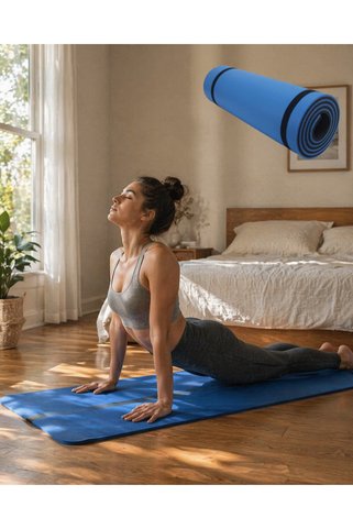Teknoşık 10 mm Fitness ve Pilates Matı Kaydırmaz Taban Konforlu Spor Minderi Hafif Taşınabilir