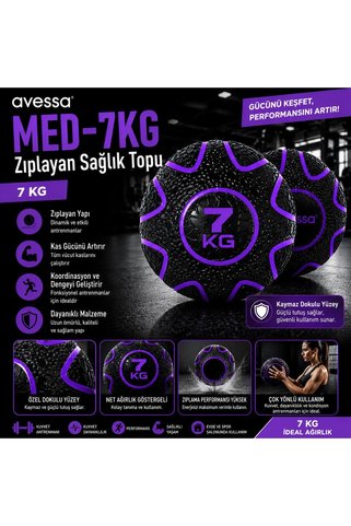 AVESSA Med-7Kg Zıplayan Sağlık Topu 7 Kg