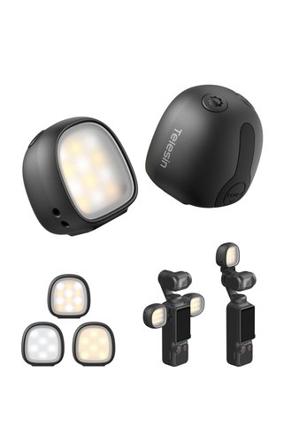 TELESIN Osmo Pocket 4/3 için Dolgu Işığı (2'li Set) | Dual Mini Fill Light Set for DJI Osmo Pocket 4