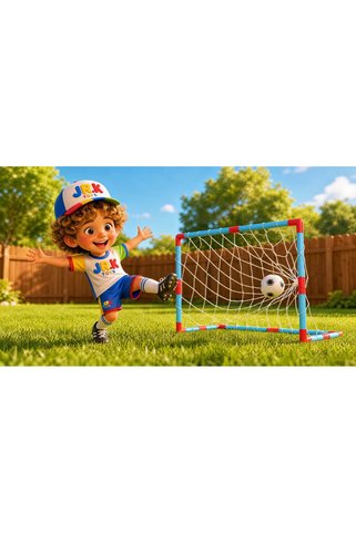 JRK 2'si 1 Arada ( 2in1) Futbol Kalesi Seti - Minyatür Çocuk Futbol Kalesi