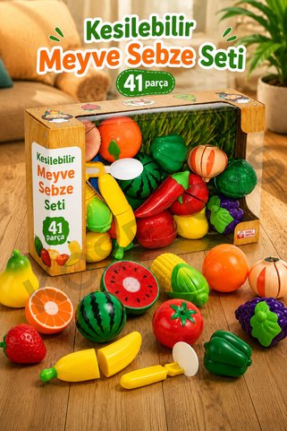 kosetoys Kesilebilir Sebze Meyve Seti 41 Parça