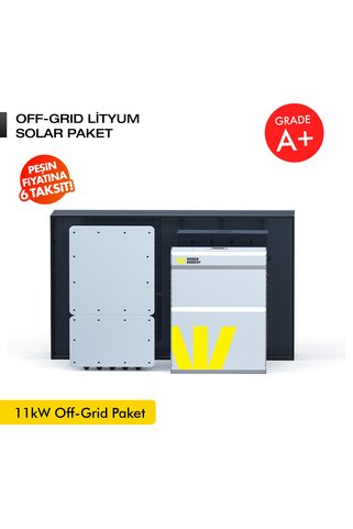 WERER ENERGY 11kW Off-Grid Solar Paket - LiFePO4 Batarya/Inverter/Solar Panel