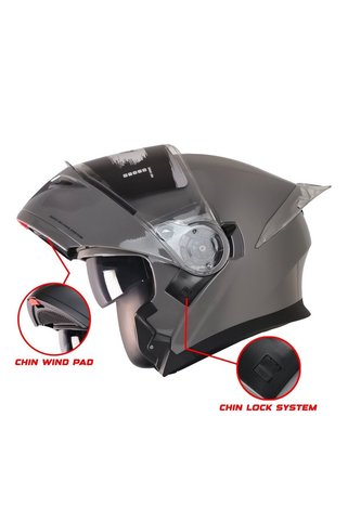 MOTOANL Motosiklet Çene Açılır Kask Ece 22.06 Sertifika Güneş Vizörü Yeni Sezon Kurye Motor Kaskı Nardo Gri