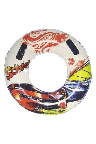 HOT WHEELS Lisanslı Tutmaçlı Büyük Boy Deniz Simidi Havuz Simidi Yetişkinler için Simit 91cm