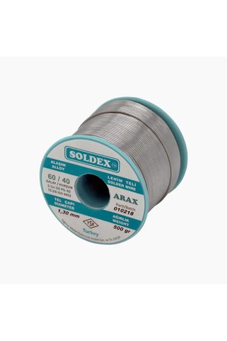 VALOR Soldex Arax 60-40 Lehim Teli 500 Gr 1.3 Mm - Sn:60 / Pb:40
