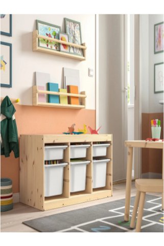 IKEA TROFAST saklama ünitesi, çam-beyaz, 93x44x52 cm