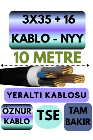 Avarson Öznur 3X35 + 16 NYY (Yeraltı Kablosu) Metre Seçenekli 10 METRE