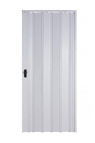 Sarpaş Dekor Sarpaş Akordiyon Kapı 163x217 Beyaz Camsız Kalın Kapı Katlanır Akordeon Pvc Anahtar Kilitli