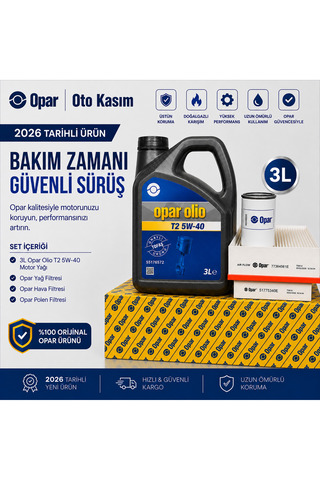OPAR Orijinal Olio T2 5W-40 Fiat Egea Egea Cross Doblo 1.4 Bakım Seti 55176572 55179793