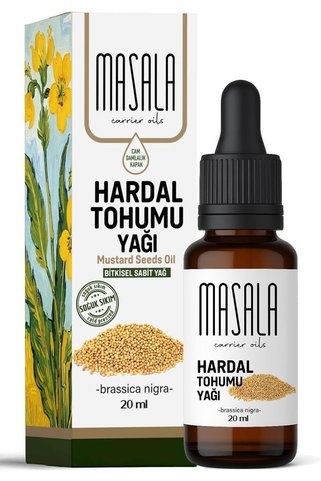 Yıldızan zkra shop Masala Hardal Tohumu Yağı, 20 ml, Soğuk Pres,%100 Saf ve Doğal 1053162