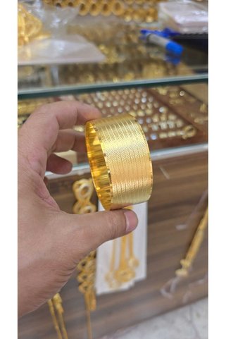 barisiva gold 22 AYAR ALTIN KAPLAMA 3 CM ENİNDE KALEMLİ BİLEZİK 1 ADET FİYATIDIR.