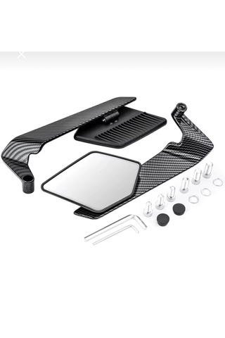 Universal KARBON DESENLİ YARASA H2 KANAR GENİŞ MOTOR AYNASI