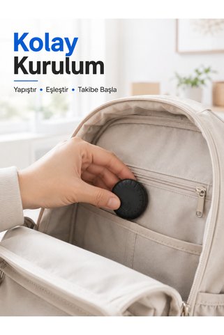 Lisinya Mini Akıllı Takip Cihazı 2 Yıl Pil Ömrü Android iOS Uyumlu Çanta Araç Valiz Takip Aparatı -