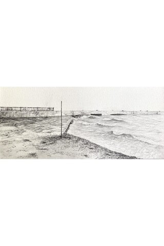 artoloji Barışcan Seval-2024-İsimsiz-Kağıt üzerine pilot ve karakalem-14.5x29 cm