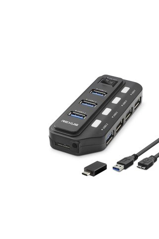 Marsilyan Usb Type-c 3.2 Gen1 Anahtarlı Hub 7 Port 5 Gbps Siyah U332