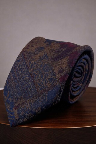 Kravatkolik Bej - Bordo Çiçek Kravat