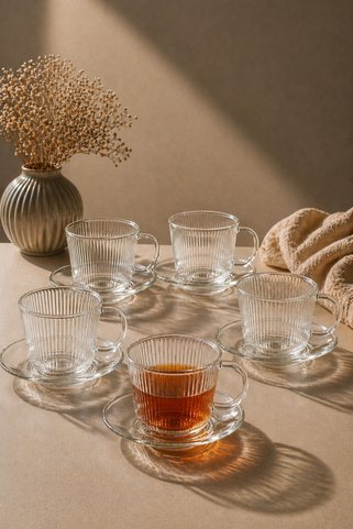Paşabahçe Arin 6'lı Cam Çay Fincan Seti - Isıya Dayanıklı