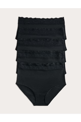 Marks & Spencer 5'li Dantel Detaylı Full Brief Külot Seti