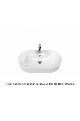 Creavit TP172 Topic Tezgah Üstü Çanak Lavabo Beyaz 70cm
