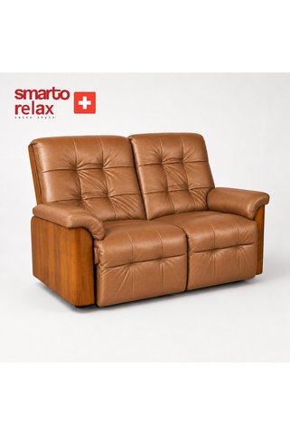 Smarto relax Berlin İkili TV Koltuğu Deri Yatan Ayak Uzatmalı Ergonomik Baba Koltuğu