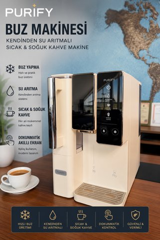 Purify Glacier Pro Kendinden Su Arıtmalı Buz & Kahve İstasyonu