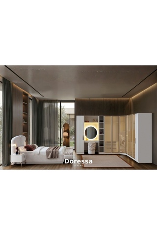 Doressa Living Felis Reflekte Camlı Köşe Yatak Odası Takımı