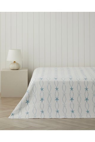 English Home Starfish Çift Kişilik Pike 200x220 cm Mavi