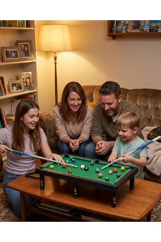 Global Çocuklar İçin Bilardo Seti Masaüstü Snooker ve Pool Oyuncak