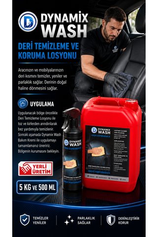 dynamix wash Deri Temizleyici ve Koruyucu 5 KG ve 500 ML