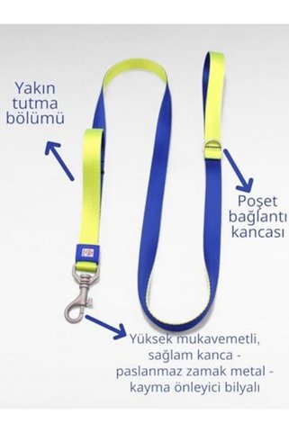 Yıldızan zkra shop Genel Köpek Gezdirme Kayışı, Çift Örgü Naylon, Kırmızı/Pembe, 150 cm, Ayarlanabilir, Sağla