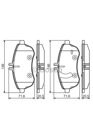 Bosch On Fren Balatası Mercedes C180-c200-c230-c250-c280-c300-e200-e220-e250 0986495104