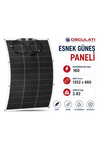 OSCULATI ESNEK GÜNEŞ PANELİ 12 VOLT 160 WATT