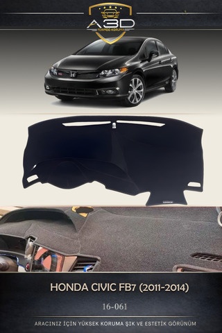 A3D TORPİDO KORUMA Honda CİVİC FB7 - Torpido Koruma Kılıfı Havlusu Örtüsü Halısı Koruyucu Ön Aksesuar
