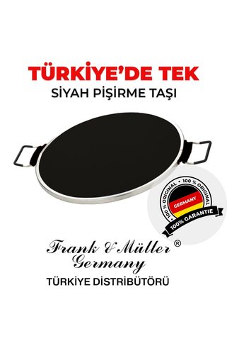 GENERAL FRANK MÜLLER GERMANY Taş Fırın Pişirme Taşı SİYAH Orijinal Pizza Taşı – Yuvarlak, Ø 32 cm, (AKSESUAR)
