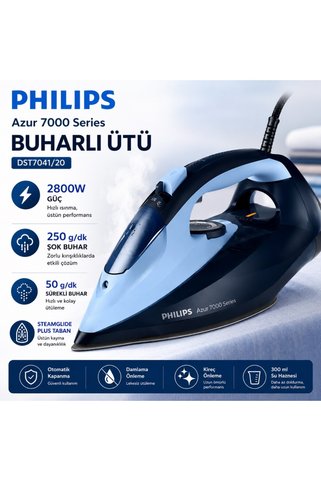 Philips Buharlı Ütü Azur Dst7041/20 7000 Serisi 2800 W Kireç Önleme