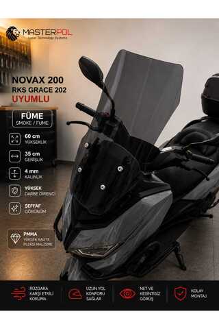 MASTERPOL Kuba Novax 200 - RKS grace202 uyumlu füme Ön Cam 2023-2026 Model 60 cm 4mm