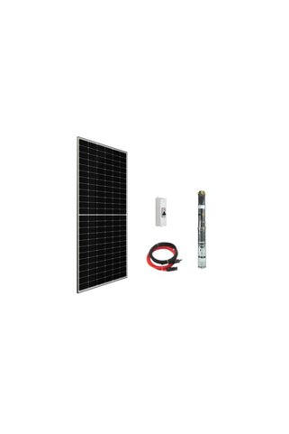 Entech Enerji Entech 24 V Volt 300 W Watt DC Kademeli Dalgıç Solar Pompa 550 Watt Güneş Paneli Solar Sulama Paket Sistem