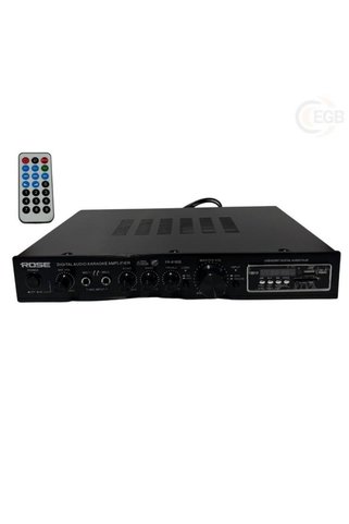 Rose FR-9180B 2x150 Watt Stereo Anfi Ekolu, Loud, Mp3, Bluetooth, SD Kart 2 Mikrofon Girişli Kumanda