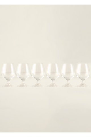 Bella Maison Shape Kristal 6'lı Kahve Yanı Su Bardağı Naturel (180 cc)