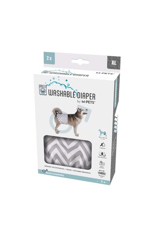 M-PETS ERKEK KÖPEKLER İÇİN YIKANABİLİR KÜLOT 2Lİ (XL)