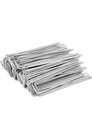 Hobby Craft Sera Taban Örtü Çivisi & Malç Örtüsü Sabitleme Kazığı | 150 Adet * 15 cm * 2 MM Kalınlık - Yumuşak ve Orta Sert Toprak için Galvanizli U Çivi