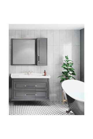 DENKO Albatros 100 cm Albatros Gri Banyo Dolabı