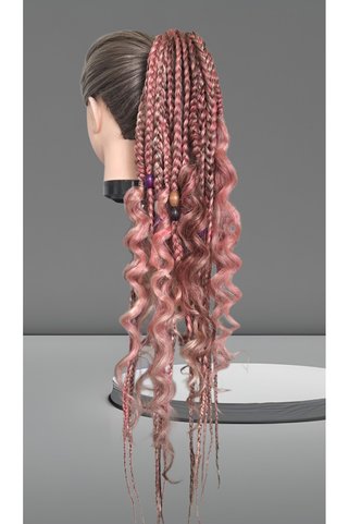 Amara creative stüdyo Soft pembe somon ton afrika örgüsü toka