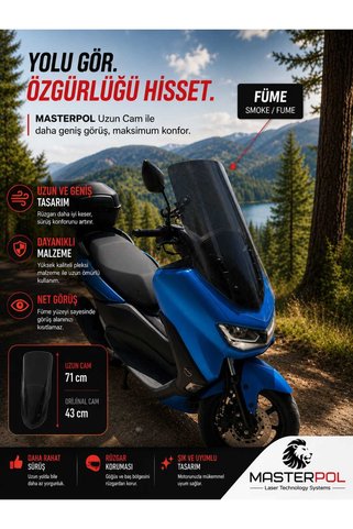 MASTERPOL Volta Revolt RSX6 FÜME Ön Cam 2024-2026 Model 71 cm 4mm