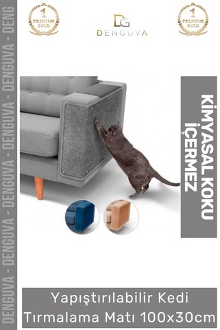Denguva #KediMatı Yapıştırılabilir Dayanıklı Mobilya Koruyucu Çevre Dostu Kedi Tırmalama Matı 100x30cm - 1 Adet