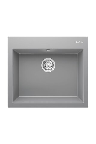 RealStone Didyma 60 K002 Granit Evye 600x530 mm Tek Göz Mutfak Evyesi - K002 Didyma 60 Gri